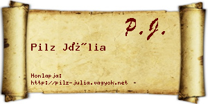 Pilz Júlia névjegykártya